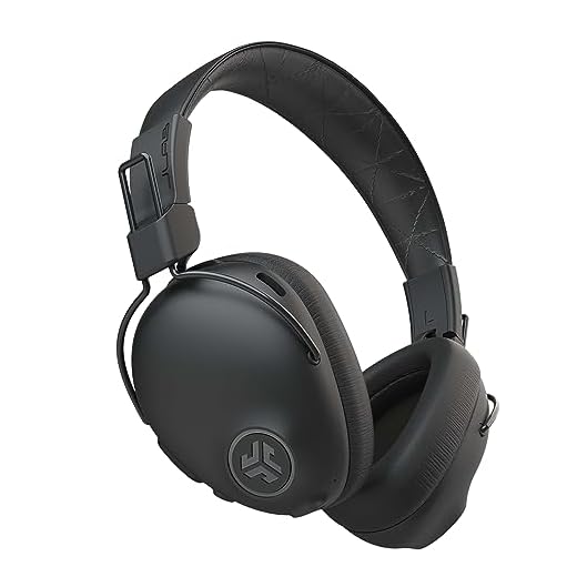 JLab Studio Pro ANC Bluetooth Wireless Over-Ear Headphones | 45+ Hour Bluetooth 5 Playtime | Smart Active Noise Cancellation | EQ3 Sound | Ultra-Plush Faux Leather and Cloud Foam Cushions | Black