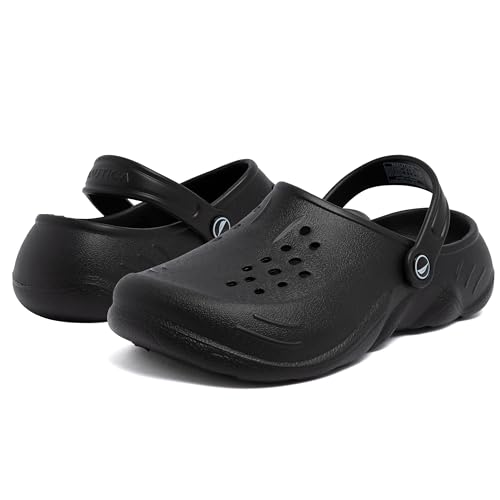Image of Nautica Kids Clog Sandals - Slip-On Lightweight Water Shoes with Adjustable Heel Strap - Comfortable EVA Slip-Resistant Clogs for Boys & Girls - Toddler & Youth Sizes
