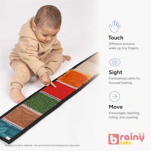 Image of Sensory Texture Mat | 7 Different Textures | for Kids and Infants | Sensory Stimulation Activity | Sensory Development Toy | Montessori Toy