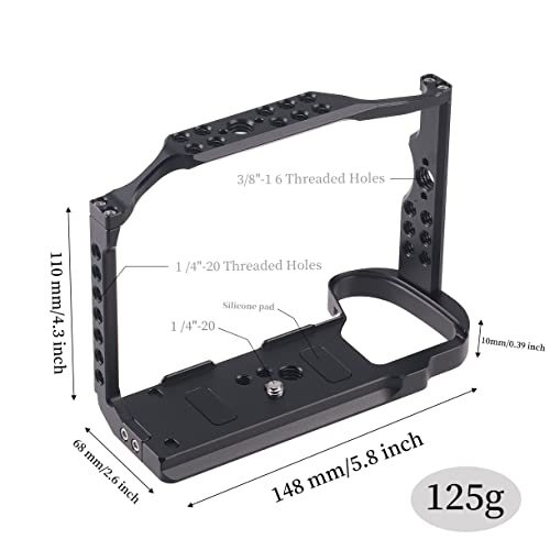 Image of Fotga Alloy Aluminum Camera Cage Bracket Stabilizer + Top Handle for Fujifilm X-H2 X-H2S DSLR Camera Video Film Making Compatible with Arca Swiss Clamp