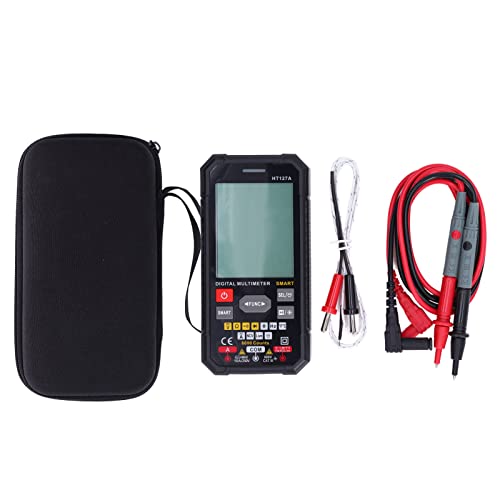 Image of Digital Multimeter Pocket Voltmeter, Smart True RMS Auto Ranging Voltage Tester with Color LCD 3 Result Display AC DC Current Resistance Continuity for Electricians Home ABS Mini