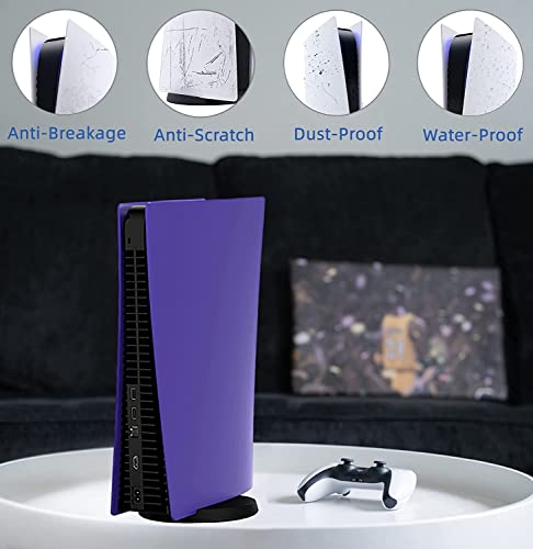 Image of New World Digital Edition Face Plates Cover Skins Shell Panels for PS5 Console, Playstation 5 Accessories Faceplates Protective Shell Replacement Plate Dust proof Anti-Scratch (Digital Purple)