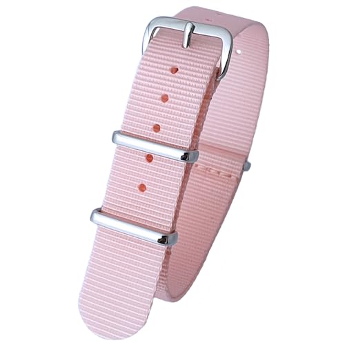 Talk Time NATO G10 Nylon Watch Strap Stainless Steel Buckle Pink (20mm)