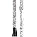 Royal RC Canes Rhinestone Designer - Black & White Majesty Pearlz Walking Cane Adjustable - Aluminum Shaft - Stylish Canes for Women and Men Stability - Seniors Walking Stick
