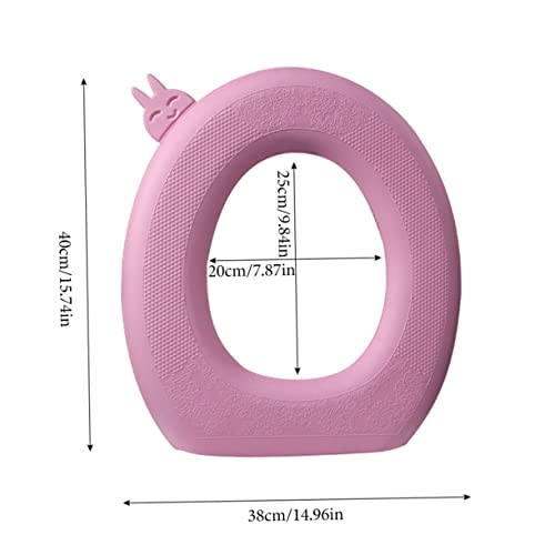 Cabilock 2 Stücke Toilettenmatte Reisesitzkissen Toilettensitzkissen Tragbares Sitzkissen Fuzzy Toilettensitzbezug Reise Toilettensitzbezüge Toilettenwärmer Eva Toilettensitzkissen – Bild 5