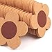 12 PCS Flower Cork Coaster for Drinks, Absorbent and Reusable Non-Slip Heat Resistant Coffee Coasters, 100% Natural Cork 4 inch Flower Shape Farmhouse Rustic Wood Drink Coasters