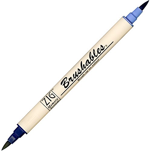 Zig pâte Couleur Graduation 2 marqueurs pinceaux bleu marine artistique