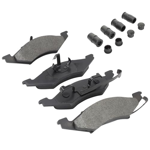 Image of QUALITY-BUILT Front Semi-Metallic Brake Pads, Premium 1001-0257M, Compatible with 1983-1994 Ford /Mercury (Escort, EXP, Ghia, LN7, Lynx, Tempo, Topaz)
