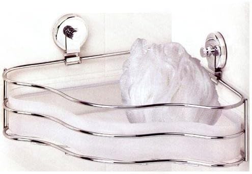 Taymor Chrome Wave-Shaped Corner Shower Basket