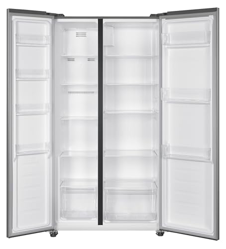 PKM SBS442ENFDIX Kühl-Gefrierkombination | Side by Side | Inox Design | 291 Liter Kühlen | 151 Liter Gefrieren | NoFrost | Schnellgefrieren Modus | Display | Türalarm | Kindersicherung