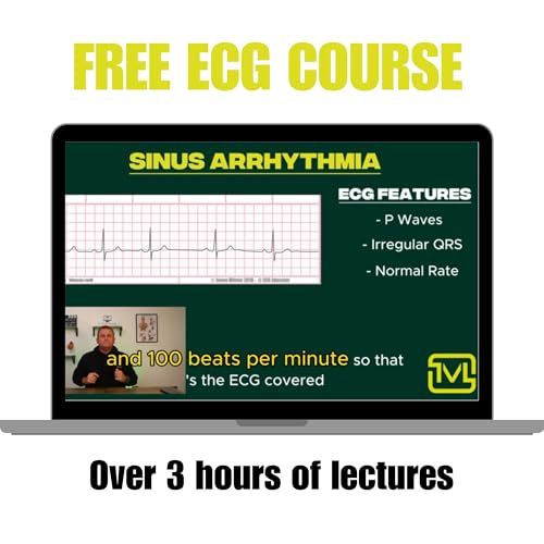 ECG Ruler – Transparent Pocket-Sized Card (8.6cm x 5.4cm) with Free ECG Course Access – 7-Step Interpretation Guide for Paramedics, Students, Nurses, EMTs & Doctors