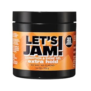 SoftSheen-Carson Let’s Jam! Shining and Conditioning Hair Gel by Dark and Lovely, Extra Hold, All Hair Types, Styling Gel Great for Braiding, Twisting & Smooth Edges, Extra Hold, 4.4 oz