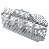 Replacement fit for GE Dishwasher Silverware Basket WD28X10128-19.7'x3.8'x8.4'-WD28X10127 WD28X10131 WD28X10132 1088673 AP3772889 PS959351 AH959351,Grey,Food Grade Dishwasher Basket prime&swift