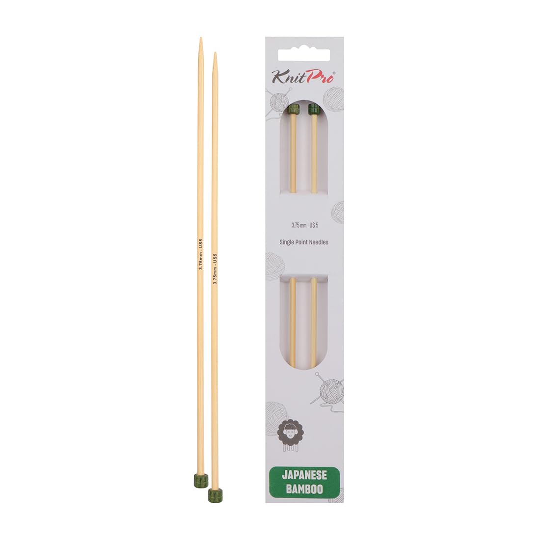 KnitPro Bamboo Single-Pointed Needles 25cm 3.75mm - 3pcs