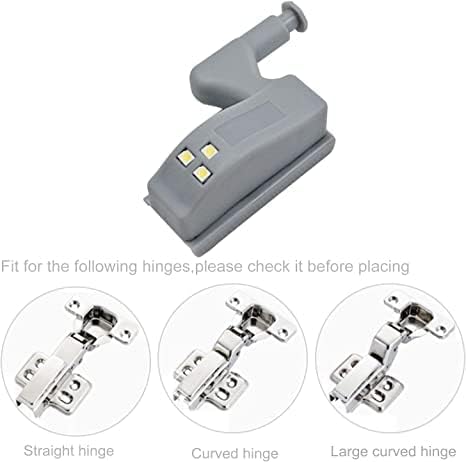 Miniatura 3 de Paquete de 9 luces LED con sensor de bisagra, luz táctil inteligente para gabinete de cocina, armario, armario, luces nocturnas, luces nocturnas