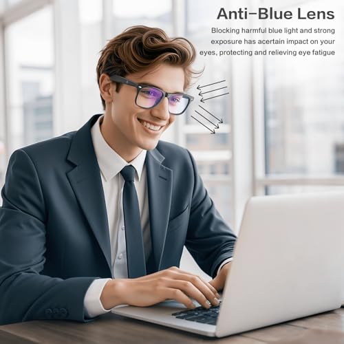AI Smart Glasses, Bluetooth Glasses with 164 Translation, Anti-Blue Light Glasses for Men Women, 7 Day Ultra-Long Standby, UV Protection, Waterproof, Wireless Music & Calls, Voice Control by EarlySincere - Image 8