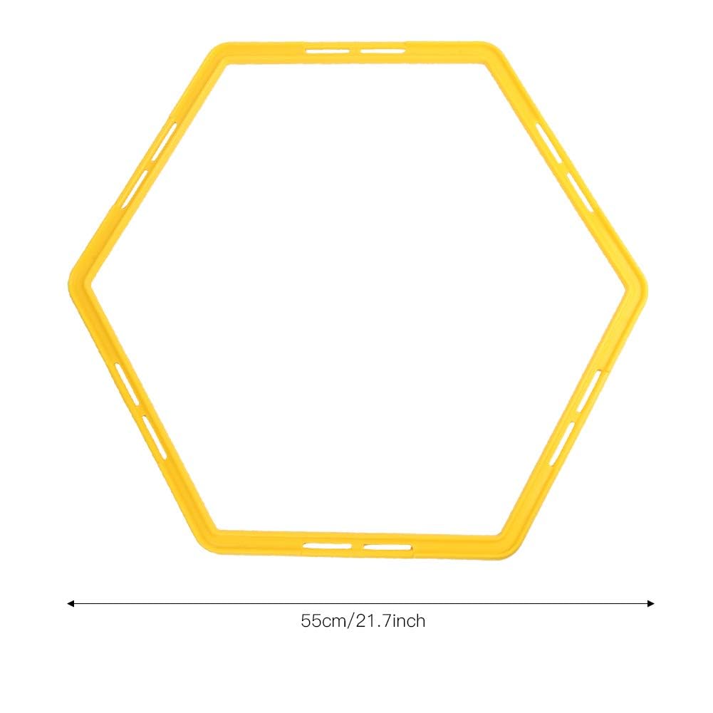 6 Stück Hexagon Agile Circle, Hexagon Agility Ring Trainingskreis Ring Speed ​​Agility Ladder Hexagonal Step Suit Fußballausrüstung Trainingsringe Speed Ringe für Fitnessgeräte Sport Workout Home Gym