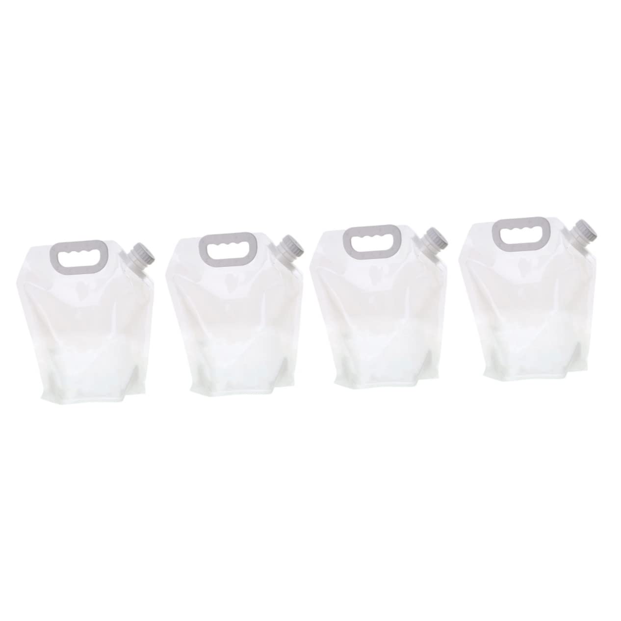 Toyvian 2sets Outdoor Folding Water Carrier Portable Leak Water Storage Bag for Camping Hiking and Picnics Lightweight Compressible Design with Comfortable Handle 2pcs*2