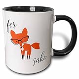 3dRose 235574_4 I I Love You More Than Coffee Flourish Mug, 11 oz, Black