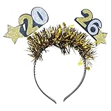 Festive Ensemble Harmony: Designed to pair seamlessly with multiple attire styles, the new years headband features a classic gold foundation, suiting celebratory settings and encouraging group coordination among couples or families, enhanced by subtle reflective accents for lively gatherings