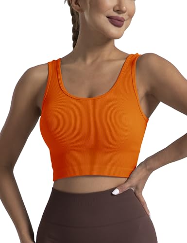 Women's Ribbed Crop Tank Yoga Cropped Top for Workout2