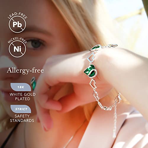 Leafael BAS0099GREEN Infinity Love Heart Link Bracelets thumb #2