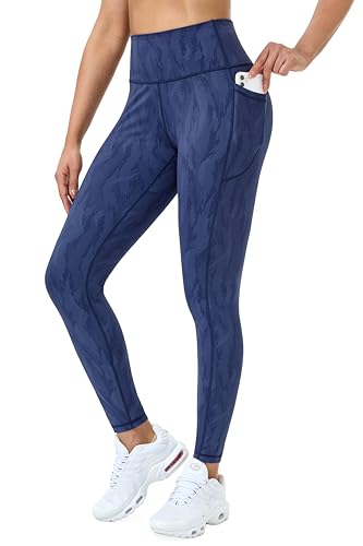 Flatik Leggings da donna con tasche, opachi, da donna, per