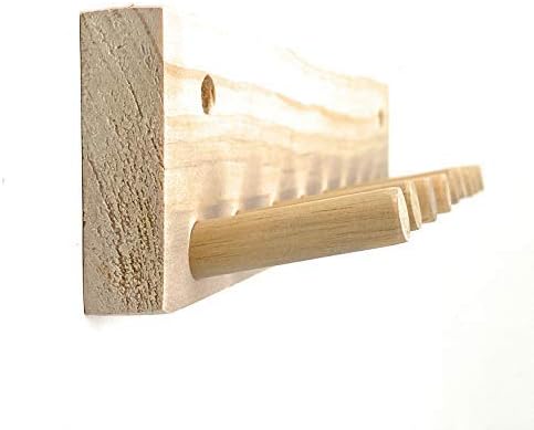 MWC Baseball Bat Rack Natural Finish Meant to Hold Up to 8 Mini Size Collectible Bats Holder Display