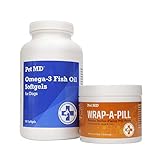 Pet MD Omega 3 Fish Oil Soft Gels & Wrap A Pill Peanut Butter Flavored Pill Paste