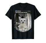 Chihuahua mit Geldbewegung, Haustür T-Shirt