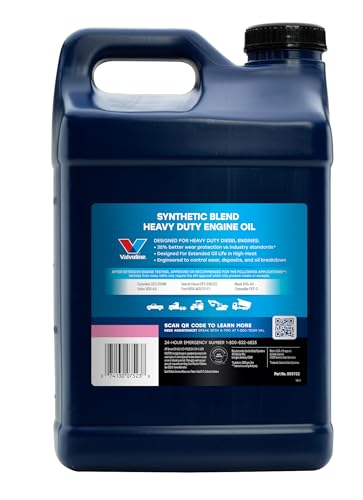 Image of Valvoline Heavy Duty Synthetic Blend 15W-40 Diesel Engine Oil 2.5 GA, Case of 2