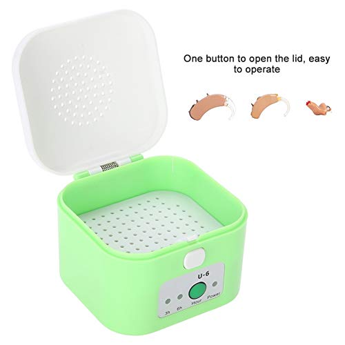 Nikou Hearing Aid Dryer Electric USB Drying Box, Headphone Dehumidifier, Moisture Proof Hearing Aid Dryer Case Green - Image 4