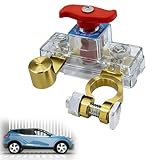 Car Battery Disconnect Switch, Pure Copper Stable Transmission High Conductivity Disconnect Switchr for Car, Vehicle, RV and Boat (1pcs Transparent)