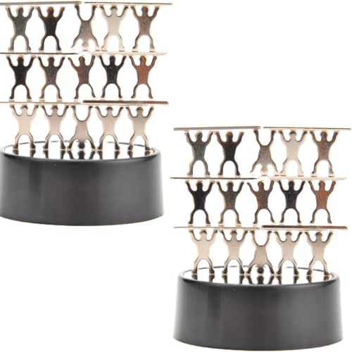 Tiny magnetic acrobat figures you can pose and stack on your desk — a kinetic fidget toy that doubles as a miniature art piece.
