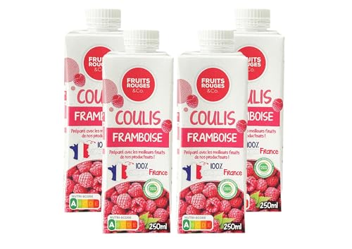 Coulis de fruits - Framboise lot de 4x250g - FRUITS ROUGES & Co.