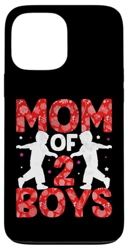 Mom Of 2 Boys Mother's Day Women Mom Of Two Boys �X�}�z�P�[�X iPhone 13 Pro Max �p