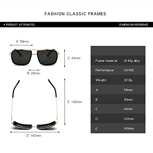 HMRGLMIE-Aluminum Magnesium Alloy Sunglasses Men Polarized Lens Sun Glasses Male Classic Driving Pilot Design Sunglass UV4003