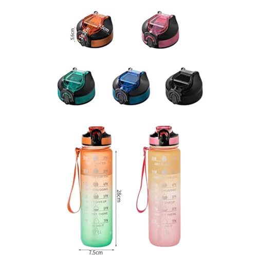 Bouteille de sport design violette de motivation gourde 900ml chic - 8