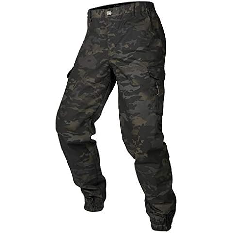 CARWORNIC Men's Camouflage Tactical Pants Waterproof Lightweight Ripstop Outdoor Hiking Tapered Cargo Pants Casual Paintball Hunting Work Pants Multi Pocket Army Combat Trousers UCP COLOR EU 34 Tag XL Cover