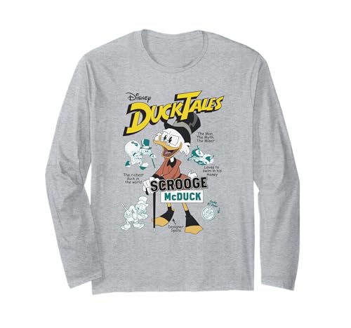 T-shirt manches longues Disney DuckTales Picsou couverture de BD rétro pour fan