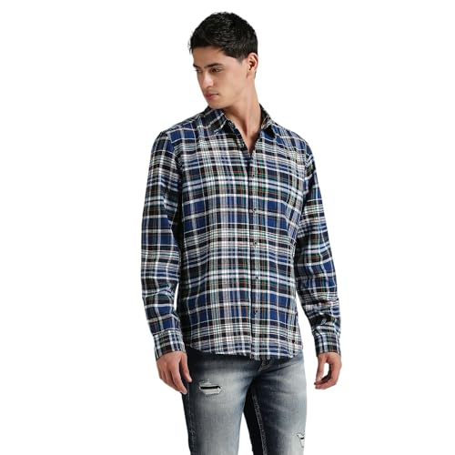 Image of Pepe Jeans Men's Regular Fit Full Sleeve Checkered Cotton Casual Shirt | Check Shirt for Man | Smart & Stylish | Multiple Styles | Mens Casual Shirts