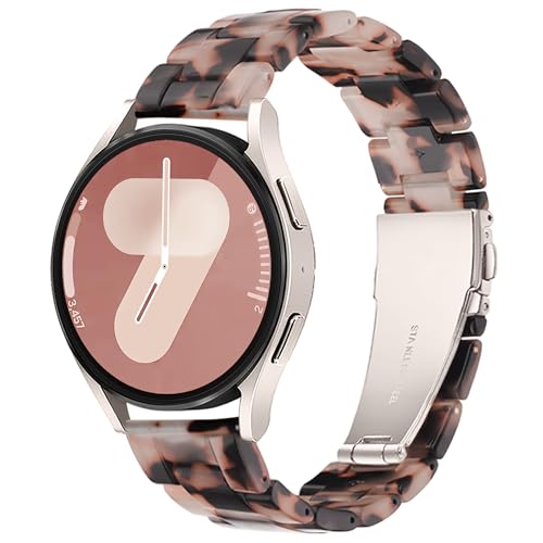 Resin Bands Compatible with Samsung Galaxy Watch 7 FE 6 5 40mm 44mm/Pro 45mm,Galaxy Watch 4 40/44mm,Galaxy Active 2 40/44mm,20mm Band for Galaxy Watch 6 4 Classic 42mm 43mm 46/47mm Watch 3 41mm Women