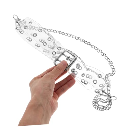 Transparent Double Grommet Belt for Women Stylish Waist Belt for Casual Jeans and Adjustable Fashion Accessory3