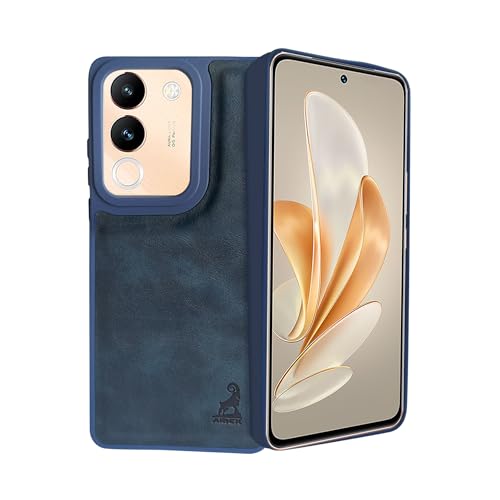 Image of AIBEX Shield Back Cover Case Compatible with Vivo V29e 5G Back Cover | Flexible Vegan Leather | Full Camera Protection | Raised Edges | Super Soft-Touch | Bumper Case