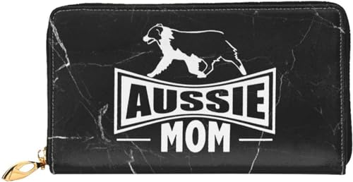 Aussie Mom Australian Shepherd Dog Wallet Card Bag