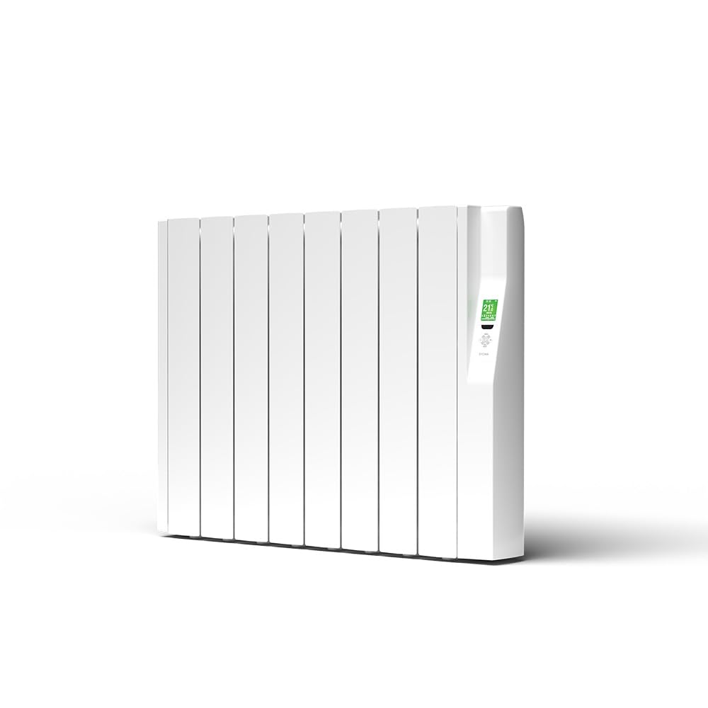Rointe Sygma Radiador Eléctrico Digital Programable 1200W Bajo Consumo 8 elementos color Blanco