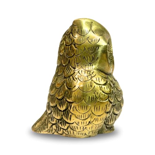 Image of Brass Owl Idol | Vastu Remedy for Wealth & Protection | Pure Brass Decorative Showpiece for Home, Office & Temple