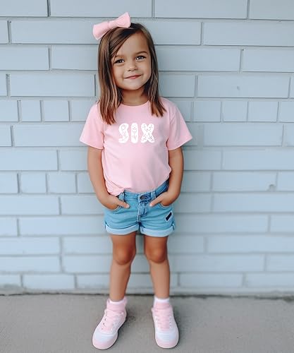 Image of Floral Numbers Ages 1-7 Birthday Girl Shirt for Baby & Toddler Youth Girls