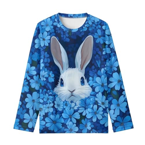 Image of Girls Cartoon Print Long Sleeve Graphic Tee Casual Crew Neck T-Shirts for 3-16 Years Little Girls