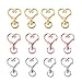 EXCEART 30 Pezzi Metallo Cuore Design Molla Girevole Aragosta Chiusura Moschettone Portachiavi Clip Creativo Appeso Fibbia Portachiavi per Portachiavi Borsa Borsa Borse Creazione di immagine